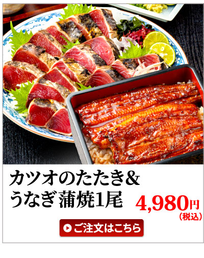 鰹のたたき＆うなぎ蒲焼