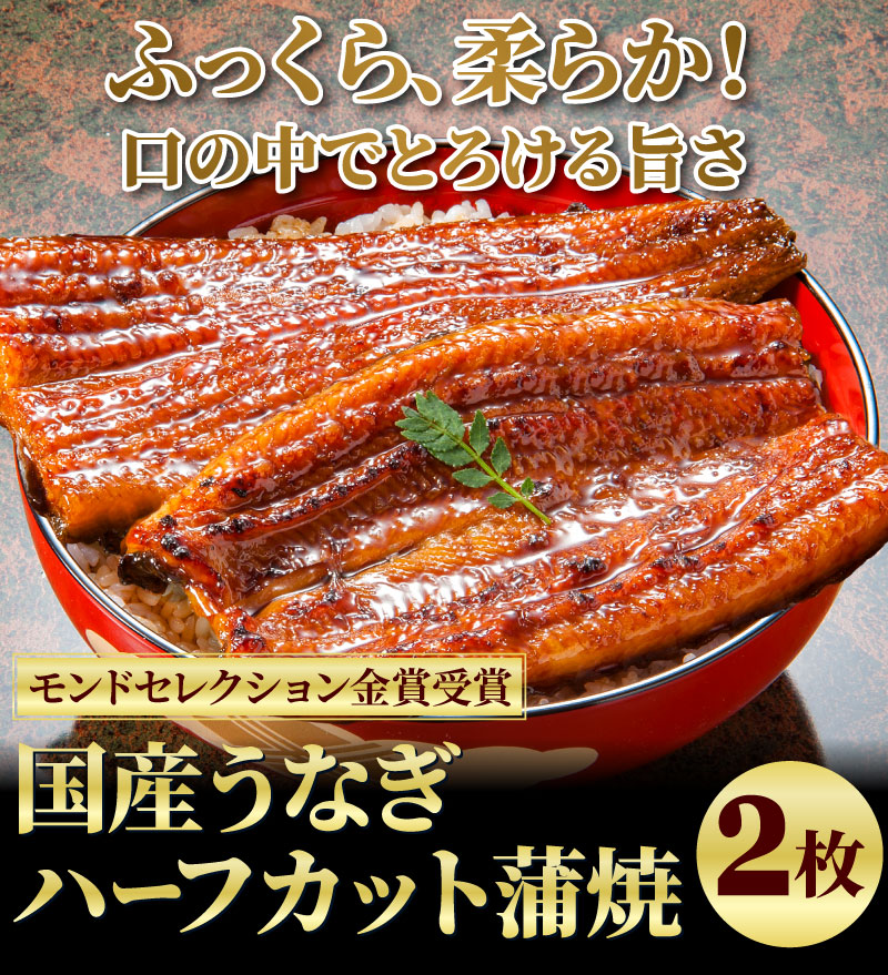 国産うなぎハーフカット2枚