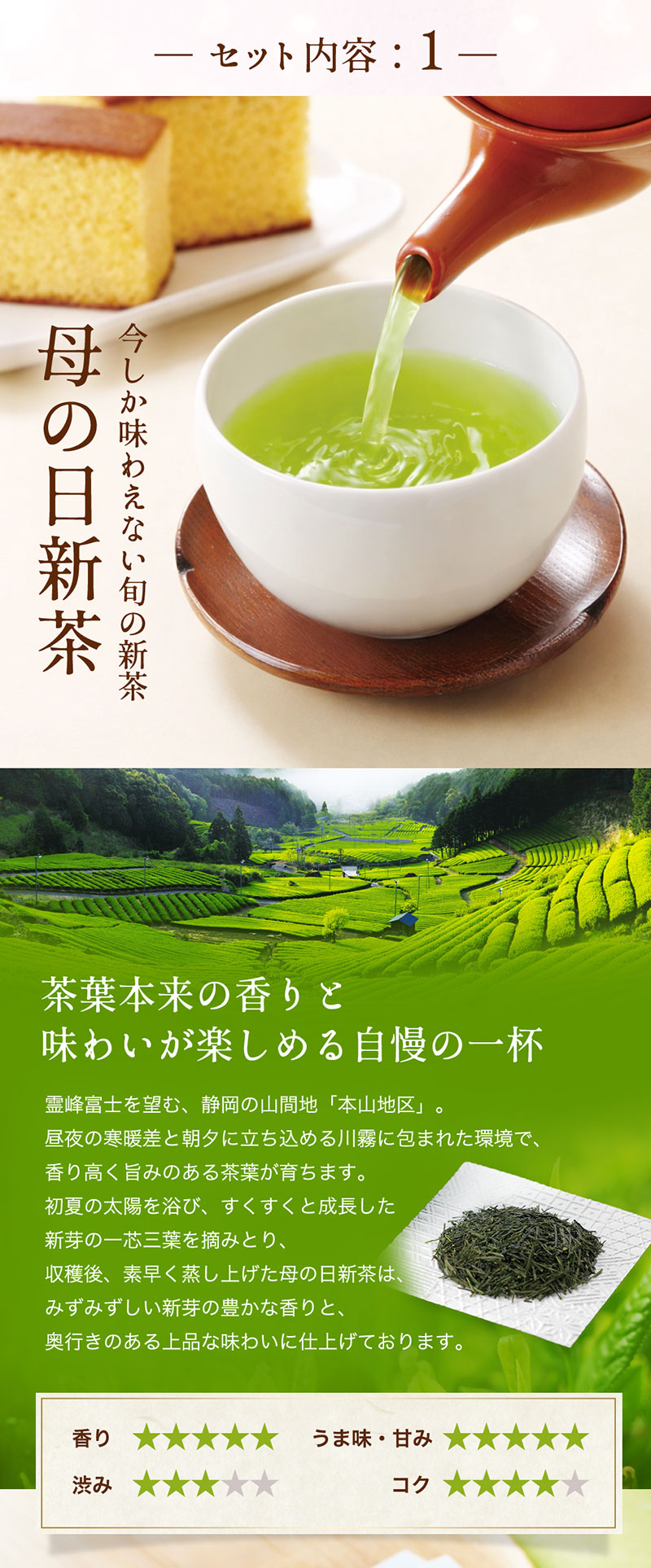 セット内容1：母の日新茶