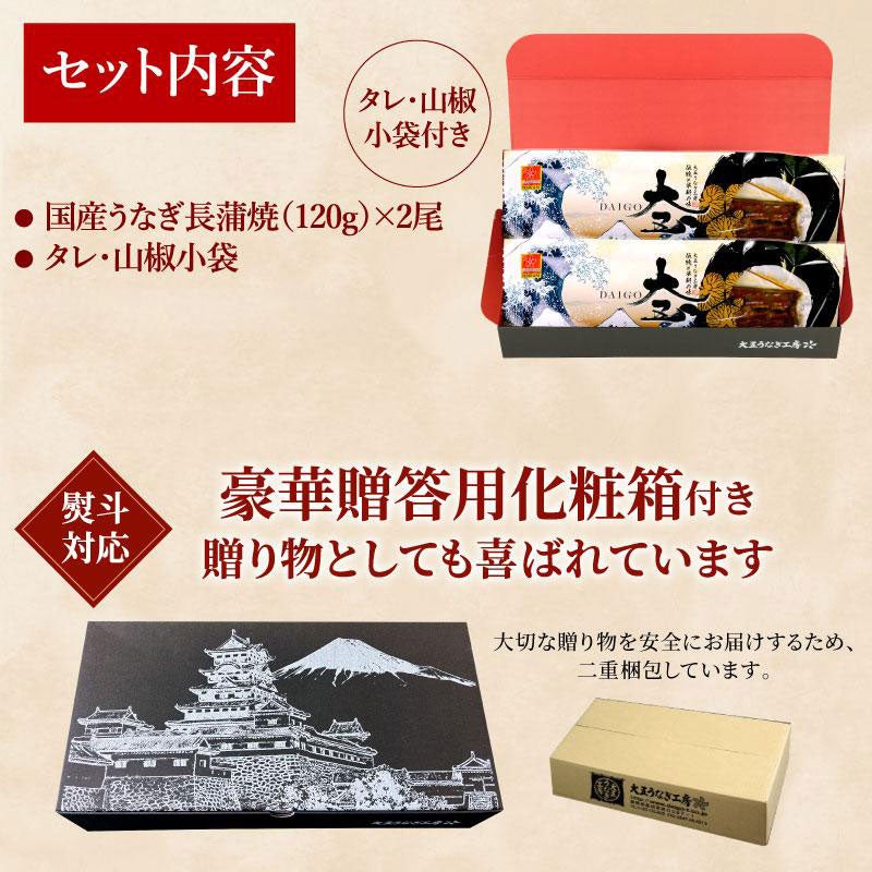 うなぎギフト 国産うなぎ 長蒲焼2尾セット｜うなぎ通販なら大五うなぎ