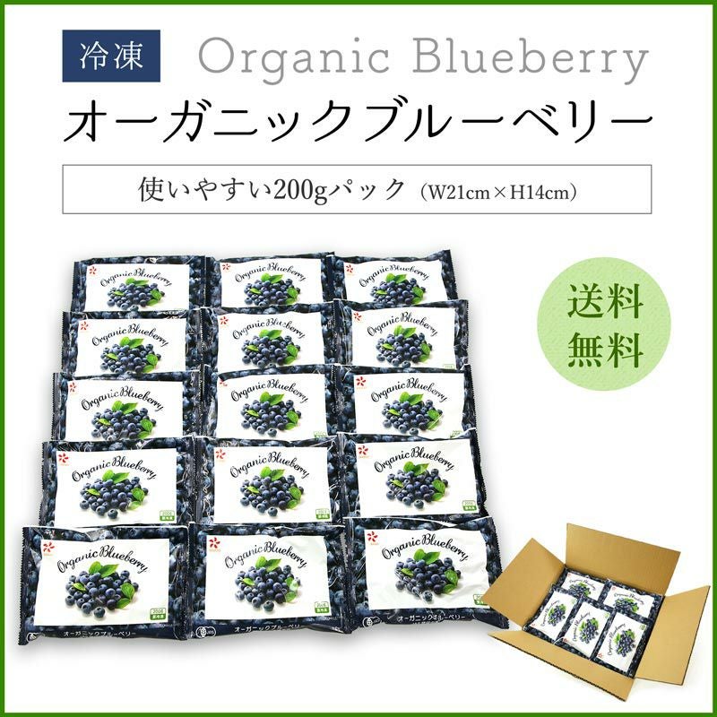 無農薬 冷凍オーガニックブルーベリー3kg（200g×15パック） | 大五